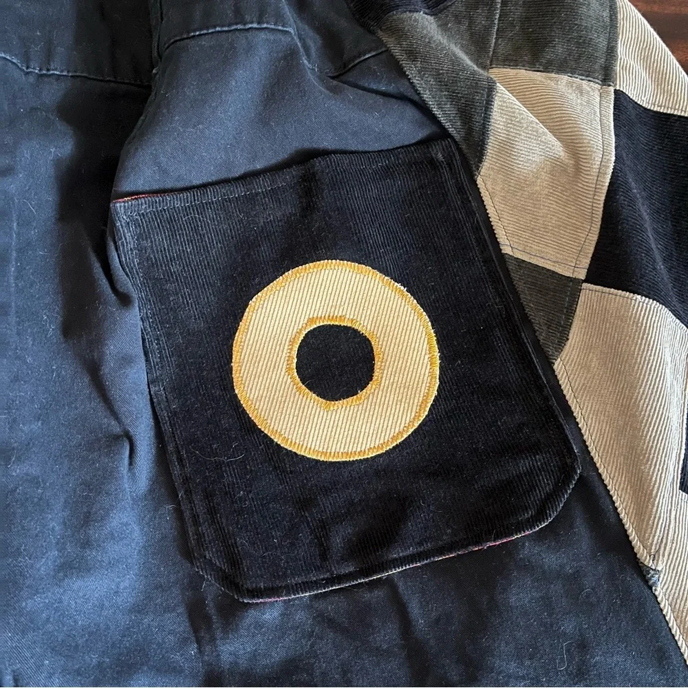 Phish Donut Patchwork Corduroy Pants - Blue Tan Adjustable Waist XXL - Picture 10 of 12